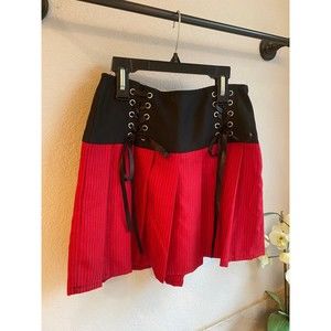 Hot Topic Red and Black Skirt